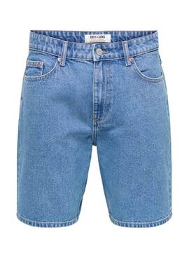 Bermudas Only and Sons Sedge Mittelblau Denim für Herren