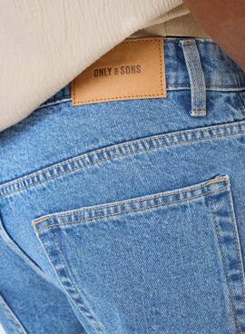 Bermudas Only and Sons Sedge Mittelblau Denim für Herren