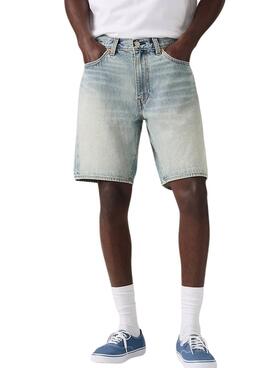 Bermuda Jeans Levis 468 Loose in Hellblau für Herren.