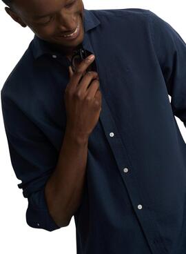 Hemd Silbon Sport Leinen blau für Herren