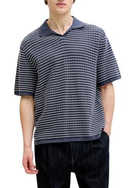 Polo Jack und Jones Nantucket gestreift blau für Herren