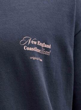 T-Shirt Jack and Jones Montauk in Marineblau für Herren