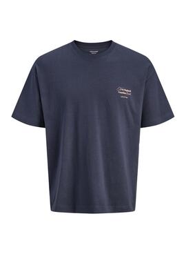 T-Shirt Jack and Jones Montauk in Marineblau für Herren