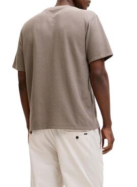 T-Shirt Jack and Jones Austin in Taupe für Herren