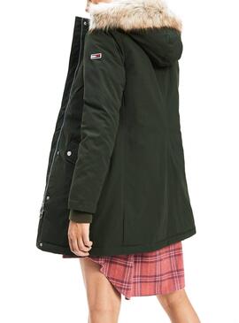 Tommy Jeans Parka Technical Grün Für Damen