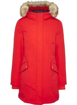 Tommy Jeans Parka Technical Rot Für Damen