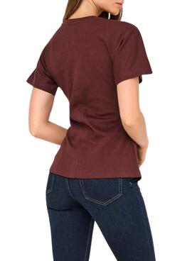 T-shirt Only Marie burgundy für Damen
