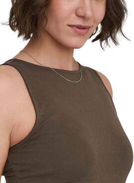 T-Shirt Only Malia braun für Damen