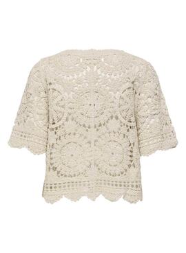 T-shirt Only Waterly beige für Damen