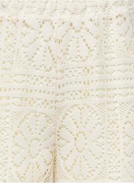 Weiße Only Llian Spitzenhose für Damen.