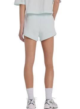 Kurze New Balance Fleece-Shorts in Türkis für Damen