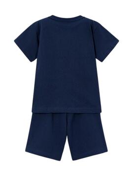 Set T-Shirt und Bermuda in Marineblau für Jungen
