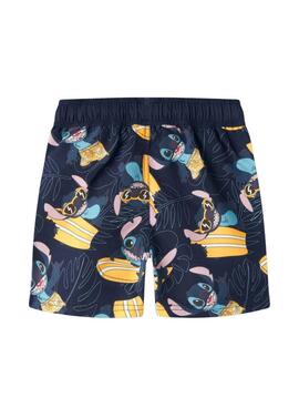 Badeshorts Name It Mouritz Stitch Navy für Jungen.
