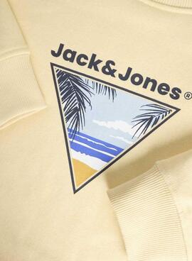 Sweatshirt Jack and Jones Perry gelb für Jungen.