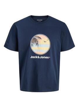 T-Shirt Jack and Jones Perry in Marineblau für Jungen.