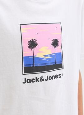 T-shirt Jack and Jones Perry weiß für Jungen