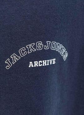 T-Shirt Jack and Jones College Marine für Kinder