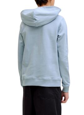 Hoodie Jack and Jones Rain in blau für Kinder.