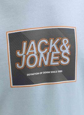 Hoodie Jack and Jones Rain in blau für Kinder.
