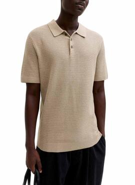 gestricktes Polo-Shirt von Jack and Jones in Beige für Herren