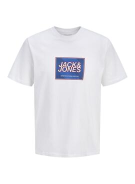 T-shirt Jack and Jones Rain weiß für Kinder