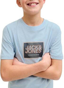 T-Shirt Jack and Jones Rain blau für Kinder.
