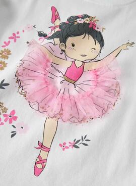 T-Shirt Name It Deppa weiß für Mädchen.