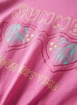 T-Shirt Name It Freya in Pink für Mädchen.