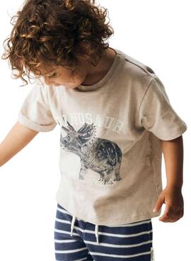 T-shirt Name It Feath in geröstetem Braun für Jungen.