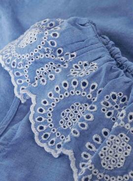 Top Name It Ferma bestickt in blau für Mädchen