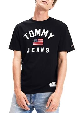 T-Shirt Tommy Jeans USA Schwarz Herren