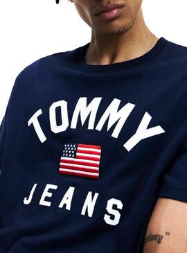 T-Shirt Tommy Jeans USA Blau Herren