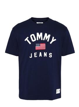 T-Shirt Tommy Jeans USA Blau Herren