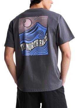 T-Shirt The North Face Mountain Anthrazit für Herren