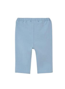 Dreiteiliges blau-weißes Blumen-Set für Babys.