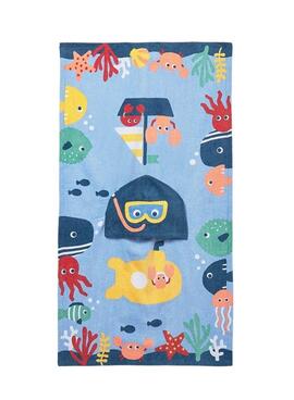 Baby-Mantel Mayoral in blauem Unterwasser-Design