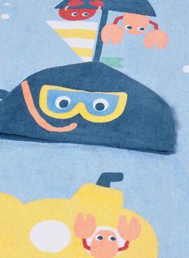 Baby-Mantel Mayoral in blauem Unterwasser-Design