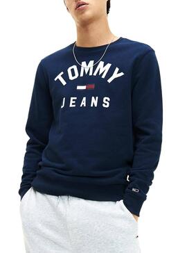 Sweatshirt Tommy Jeans Essential Flag Blau Herren