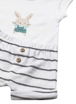 4-teiliges Set Baby-T-Shirts und Shorts in Mintgrün und Grau