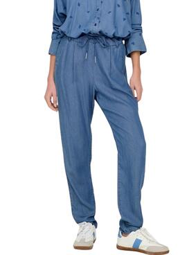 Hose Only Poptrash Charis blau für Damen