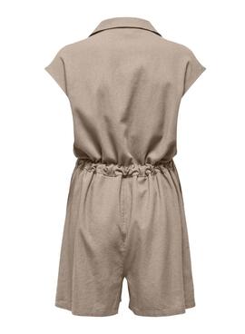 Kurzer Overall Only Goa in Beige für Damen.