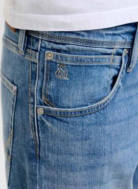 Jeans Jack und Jones Mike in mittelblau für Herren.