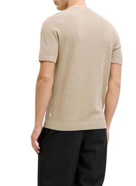 T-Shirt Jack and Jones Bluriley beige für Herren.