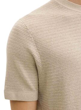 T-Shirt Jack and Jones Bluriley beige für Herren.