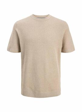 T-Shirt Jack and Jones Bluriley beige für Herren.