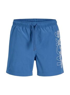 Badeshorts Jack and Jones Maui blau für Kinder