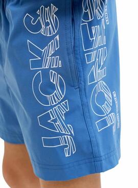 Badeshorts Jack and Jones Maui blau für Kinder
