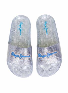 Pepe Jeans Wave Pop Flip-Flops mit Glitzer für Mädchen.