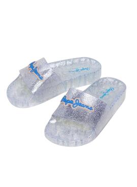 Pepe Jeans Wave Pop Flip-Flops mit Glitzer für Mädchen.