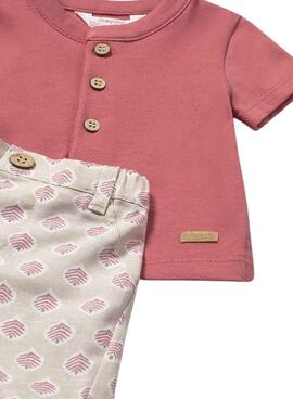 Set Mayoral rosa T-Shirt und Bermuda